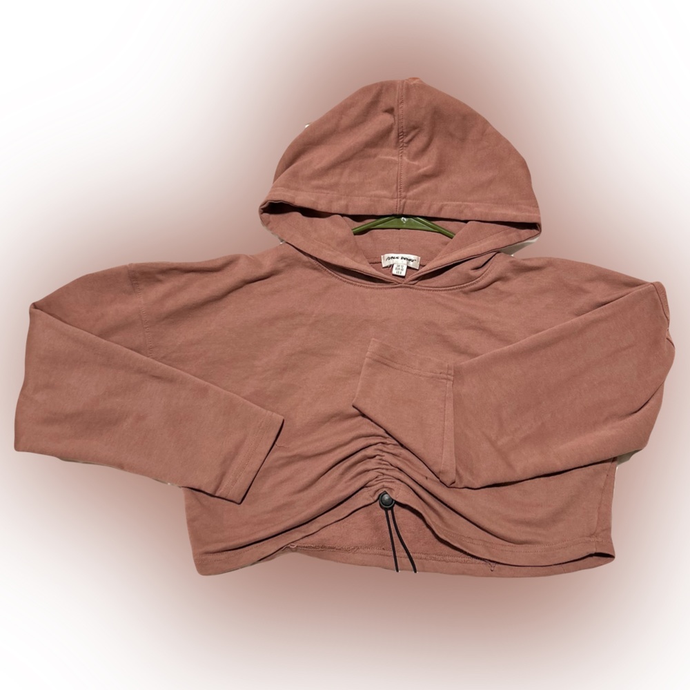 Burnt orange crop hoodie size 12